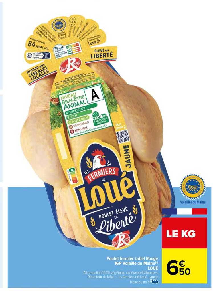 Poulet Fermier Label Rouge Igp Volaille Du Maine Loué