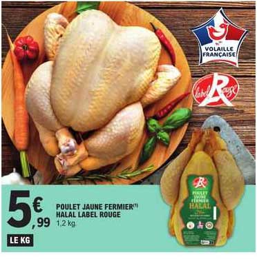 Poulet Jaune Fermier Halal Label Rouge