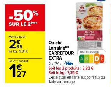 Quiche Lorraine Carrefour Extra