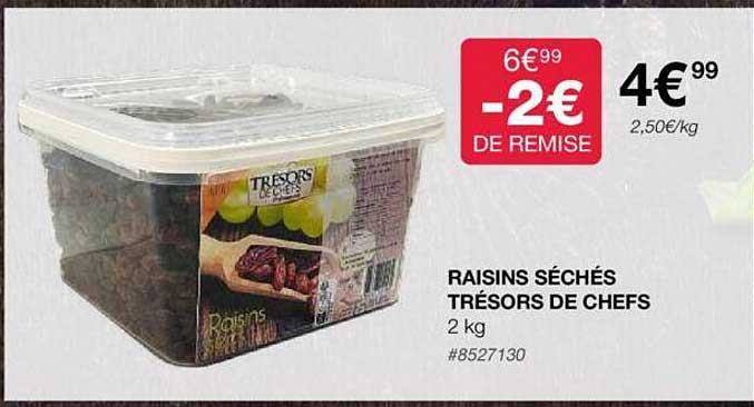 raisins séchés trésors de chefs