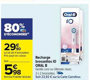 recharge brossettes iO oral b