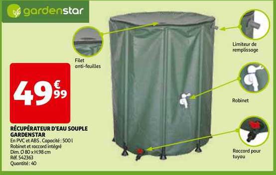 Récupérateur D'eau Souple Gardenstar