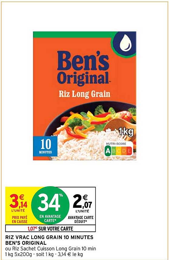riz vrac long grain  10 minutes ben's original
