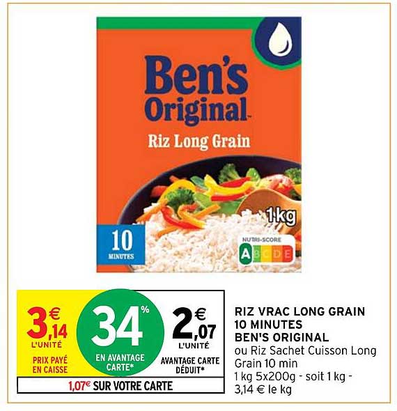 riz vrac long grain 10 minutes ben's original