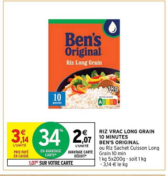 riz vrac long grain 10 minutes ben's original