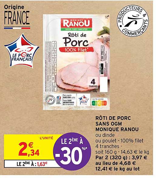 rôti de porc sans ogm monique ranou