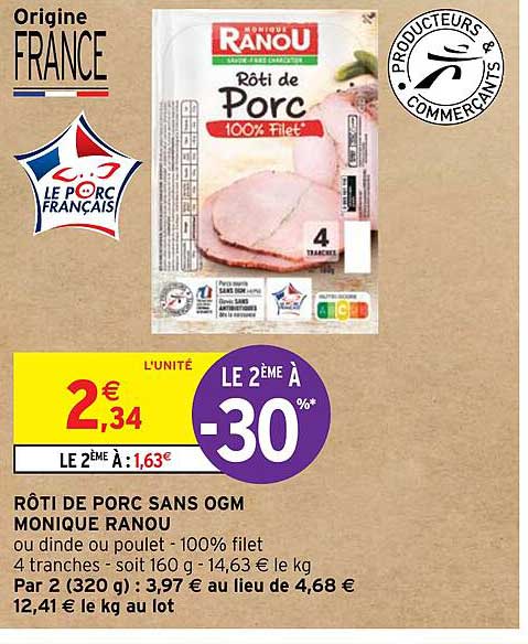 rôti de porc sans ogm monique ranou