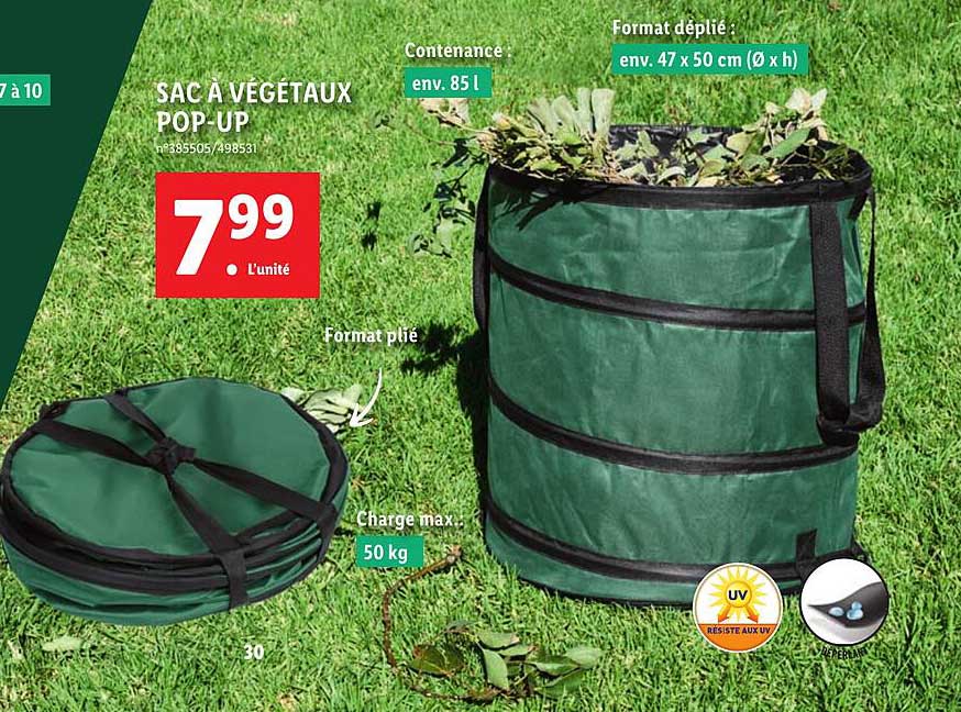 sac à végétaux pop-up
