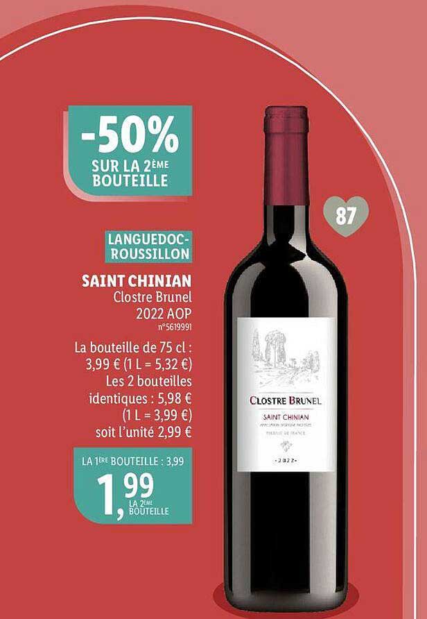 saint chinian clostre brunel 2022 aop