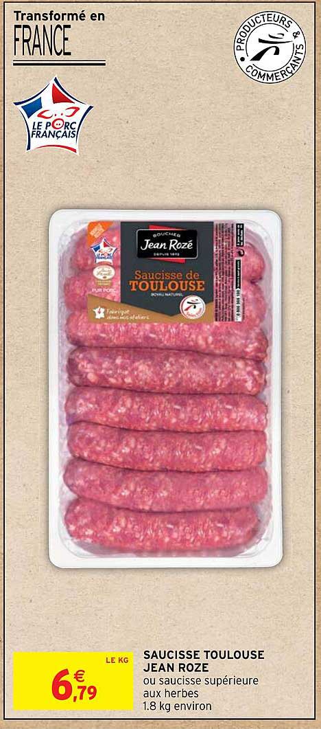 saucisse toulouse jean roze