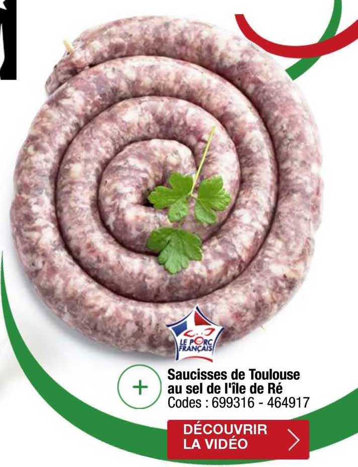 saucisses de toulouse au sel de l'île de ré