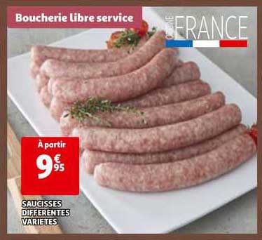 saucisses différentes
