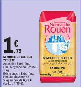 semoule de blé dur "rouen"