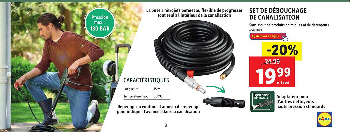 set de débouchage de canalisation
