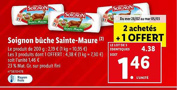 Soignon Bûche Sainte-maure