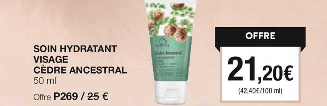 soin hydratant visage cèdre ancestral