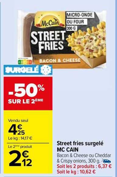 street fries surgelé mc cain