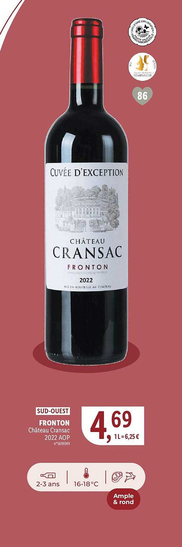 sud-ouest fronton château cransac 2022 aop