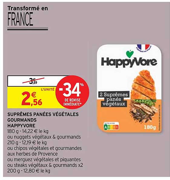 suprêmes panées végétales gourmands happyvore