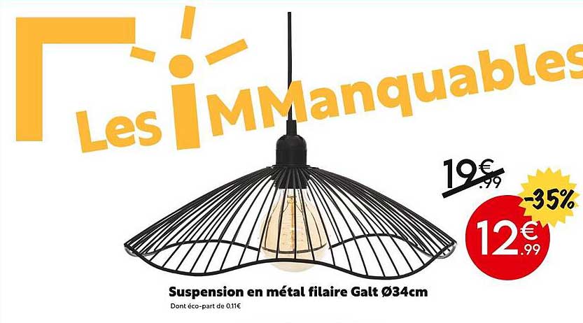 suspension en métal filaire galt ø34 cm