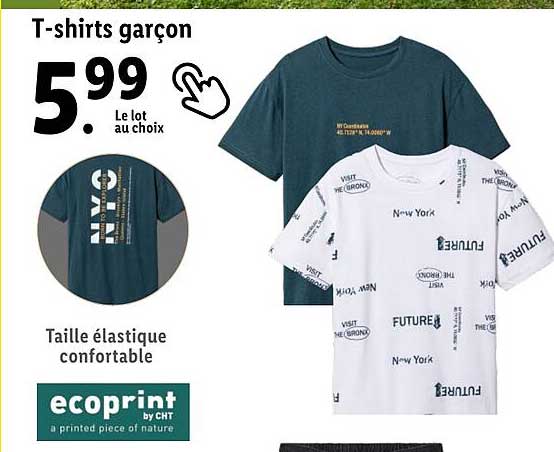 t-shirts garçon ecoprint