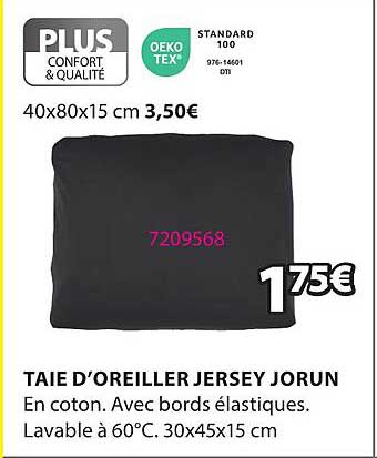 taie d'oreiller jersey jorun