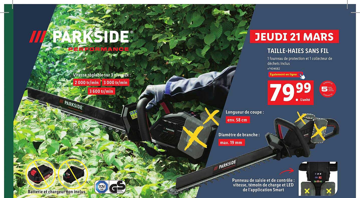 taille-haies sans fil parkside