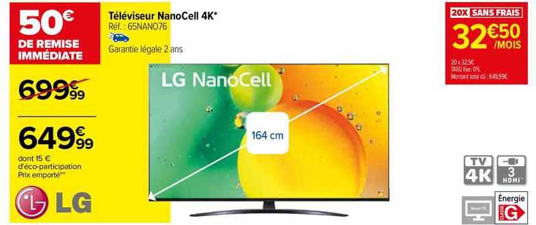 Téléviseur NanoCell 4k Lg