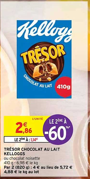 Trésor Chocolat Au Lait Kellogg's