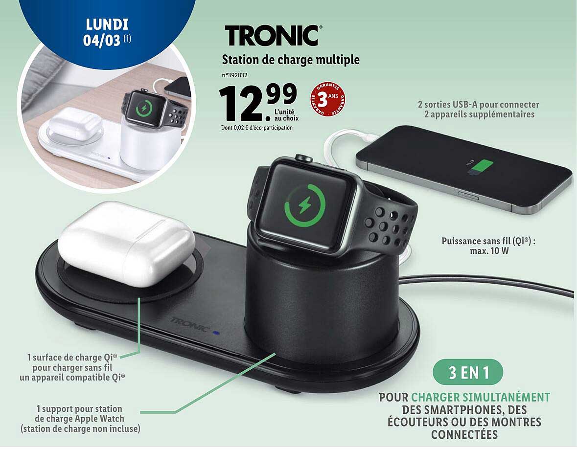 tronic station de charge multiple