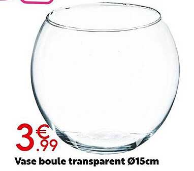 vase boule transparent ø15 cm
