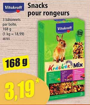 vitakraft snacks pour rongeurs