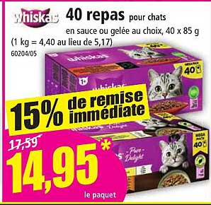 Whiskas 40 Repas Pour Chats