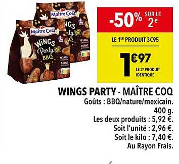 wings party - maître coq