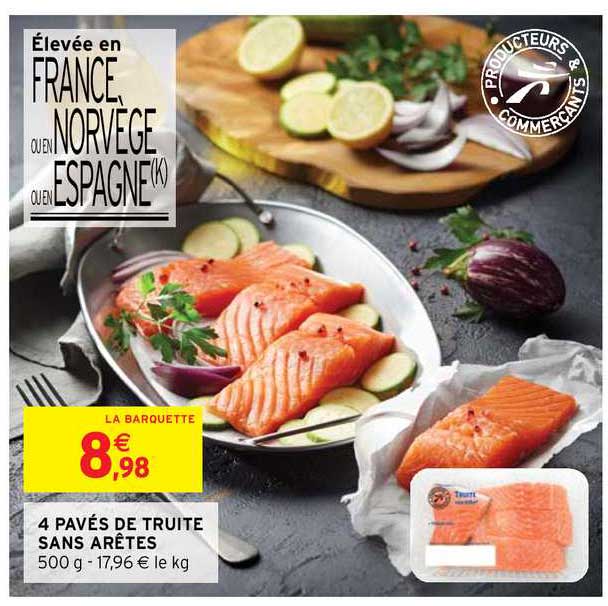 4 Pavés De Truite Sans Arêtes