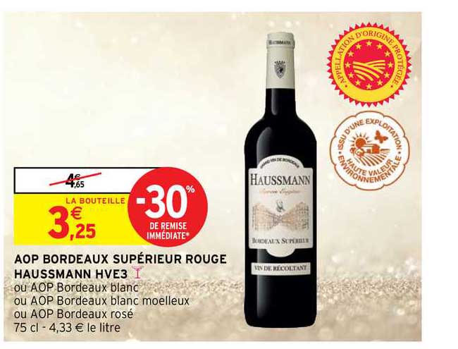 Aop Bordeaux Supérieur Rouge Haussmann Hve3