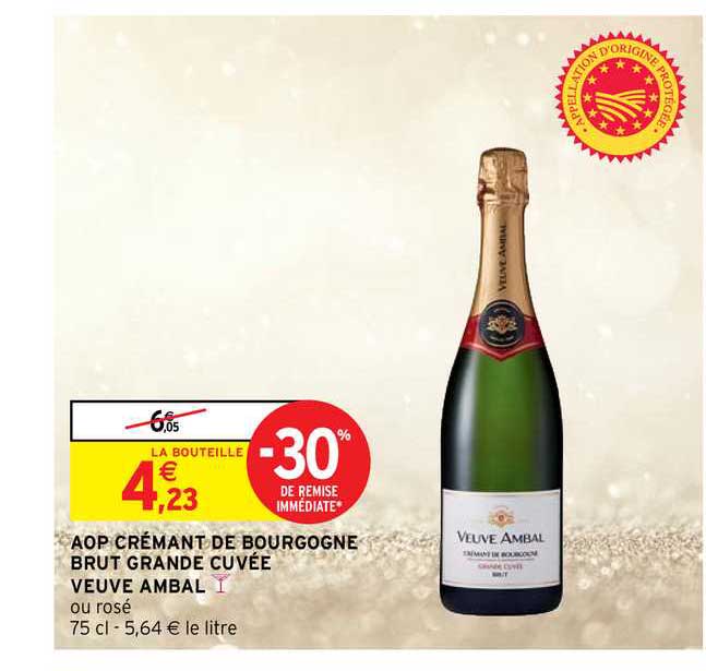 aop crémant de bourgogne brut grand cuvée veuve ambal