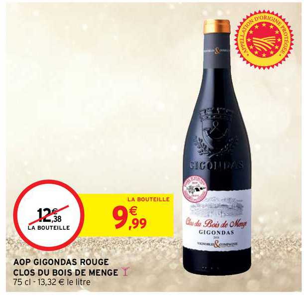 aop gigondas rouge clos du bois de menge
