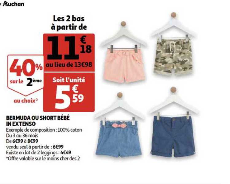 bermuda ou short bébé in extenso