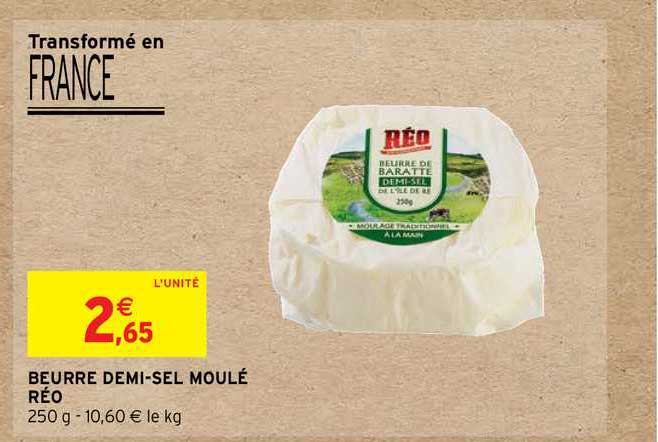 beurre demi-sel moulé réo