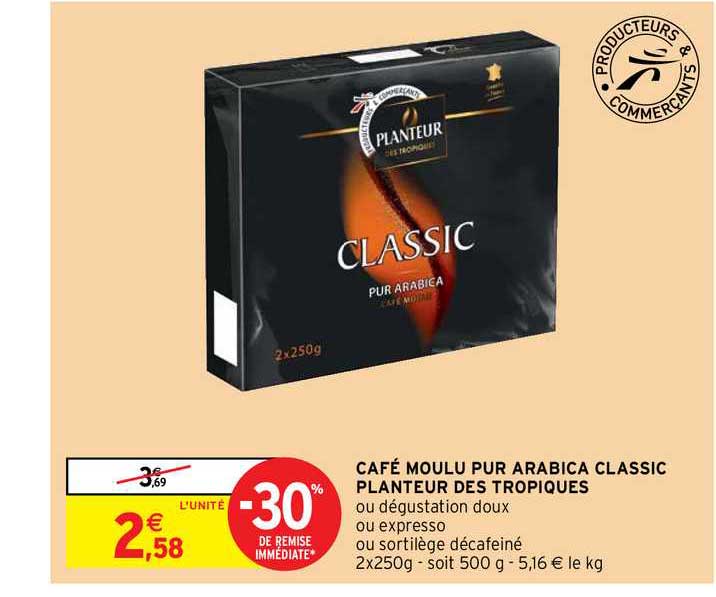 Café Moulu Pur Arabica Classic Planteur Des Tropiques