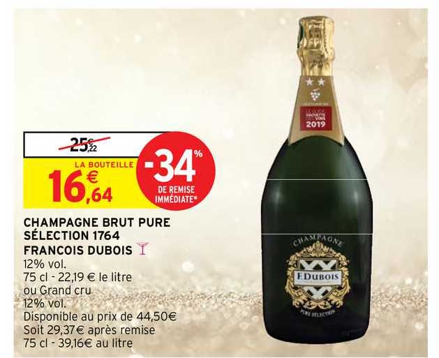 champagne brut pure sélection 1764 françois dubois