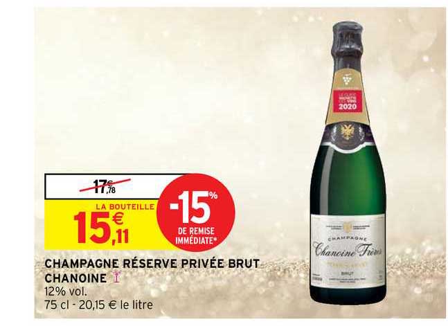 champagne réserve privée brut chanoine