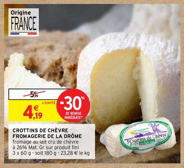 crottins de chèvre fromagerie de la drôme