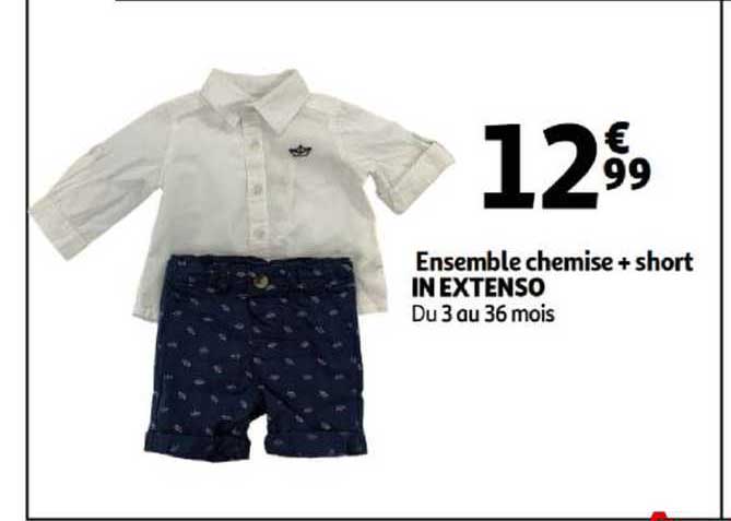 ensemble chemise + short in extenso