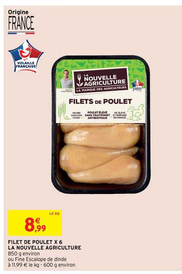 filet de poulet x6 la nouvelle agriculture