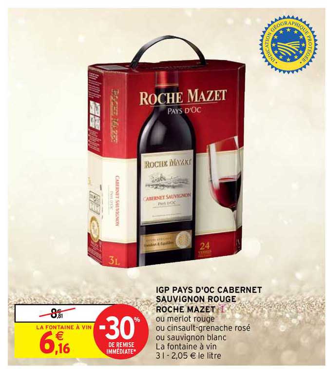 igp pays d'oc cabernet sauvignon rouge roche mazet