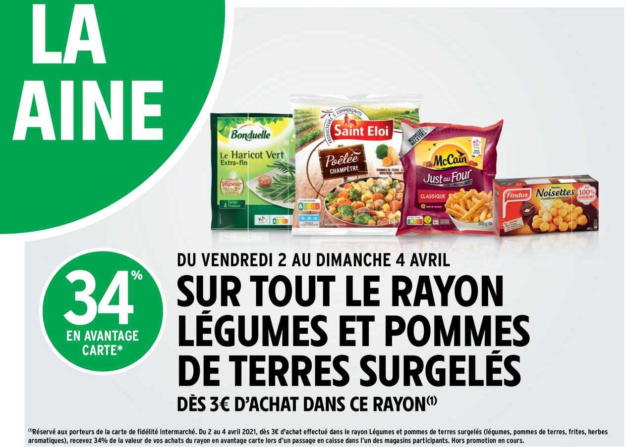 légumes et pommes de terres surgelés bonduelle, saint éloi, mc cain, findus