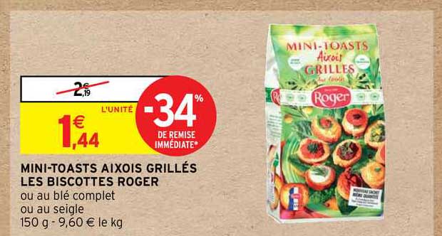 mini-toasts aixois grillés les biscottes rogers