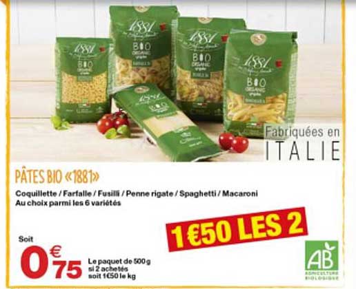 Pâtes Bio «1881»
